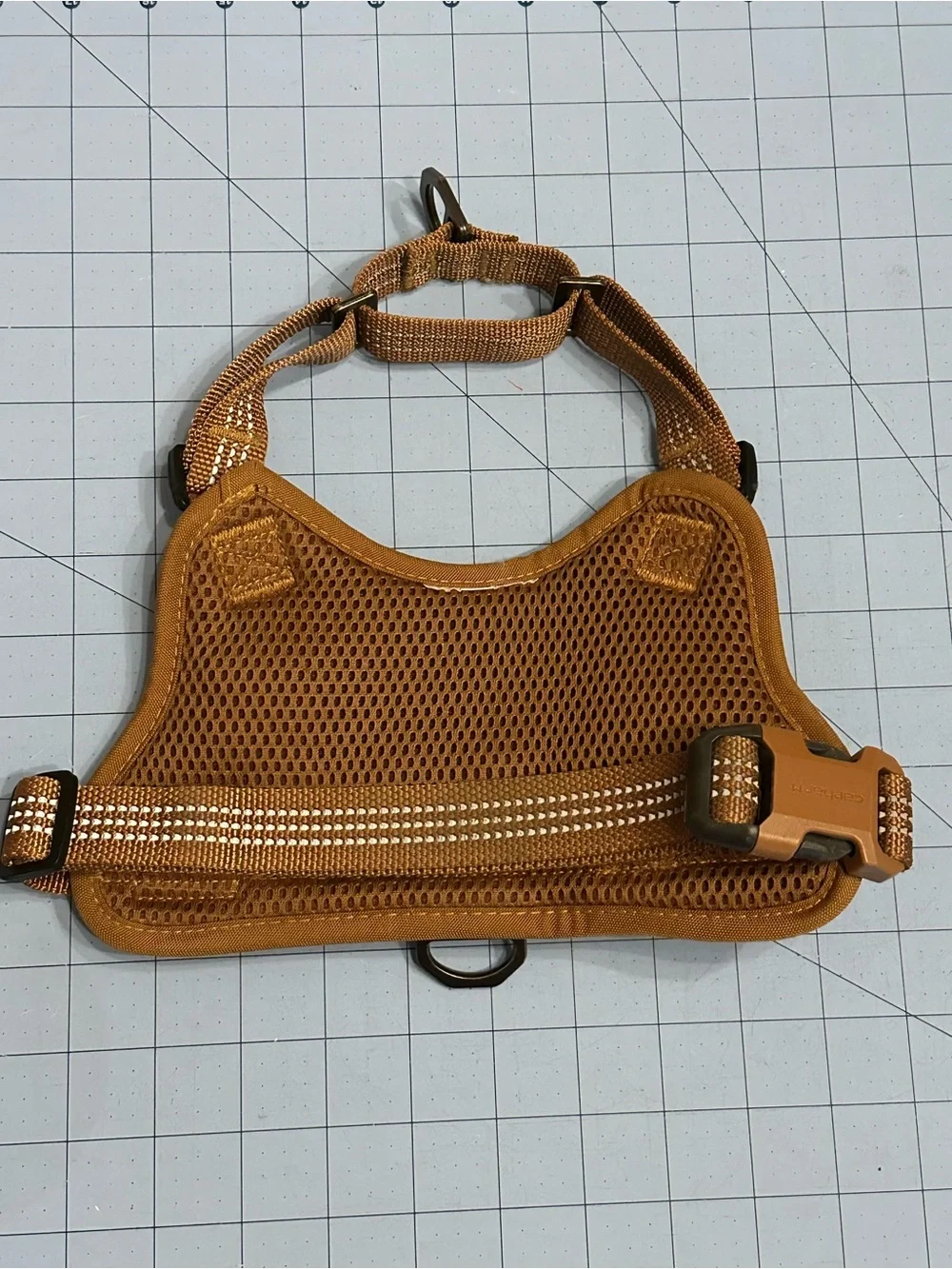 Carhartt Tan/Brown Canvas No-Pull Dog Harness with Reflective Stripe